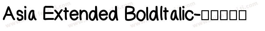 Asia Extended BoldItalic字体转换